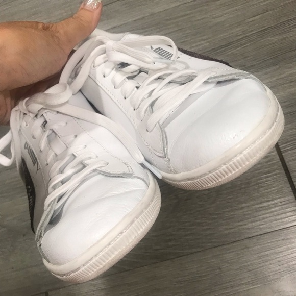 PUMA White Leather Classics w/animal print details - Picture 3 of 9